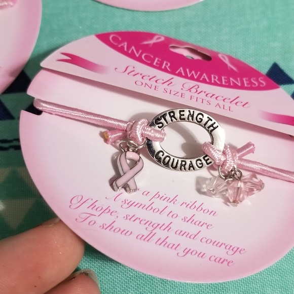 3 Pink Ribbon Bracelets - Picture 2 of 4